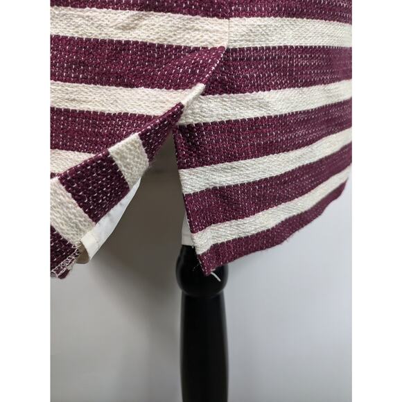 Womens Size 2 Dress Banana Republic Maroon Striped Pencil Dress Knee Length Zip - Picture 8 of 12